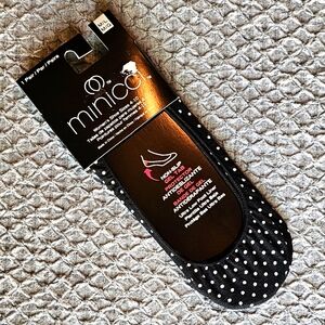 Minicci Women's Ultra Low Black and White Polka Dot Foot Liner Size 4-10